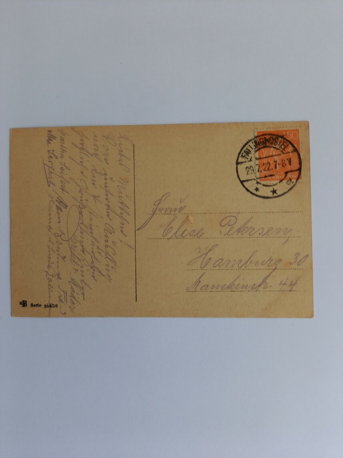 Künstlerkarte Haus mit Baum 140387 GR