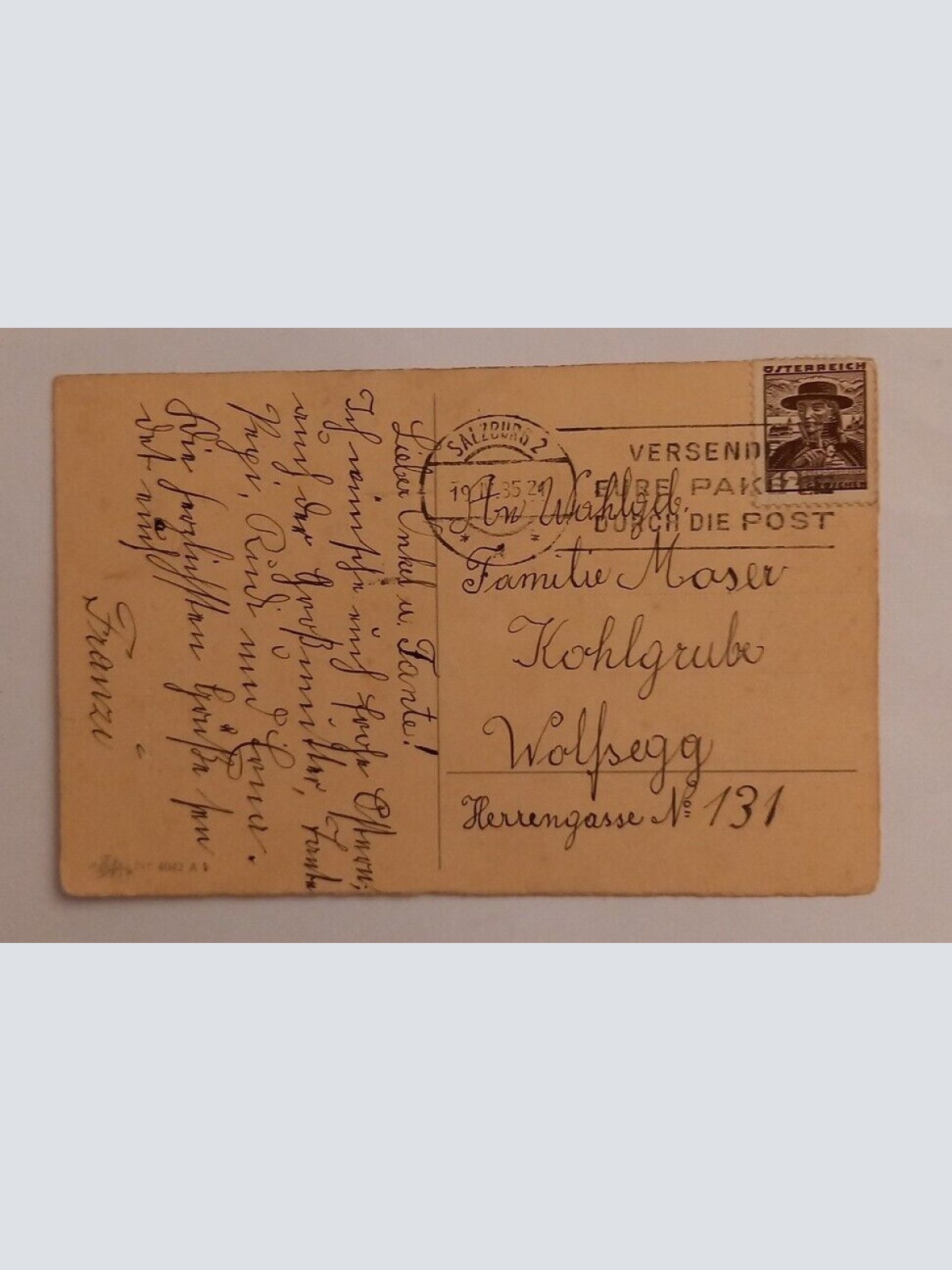 Glückwunschkarte Fröhliche Ostern Osternest mit Eiern 600669A gr D