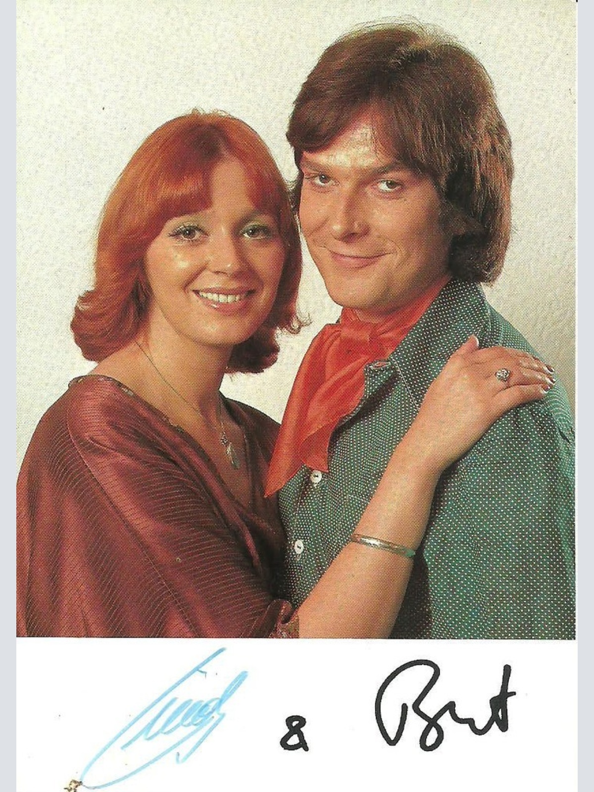 CINDY & BERT  AUTOGRAMM KARTE -- ORIG.AUTOGRAMM --