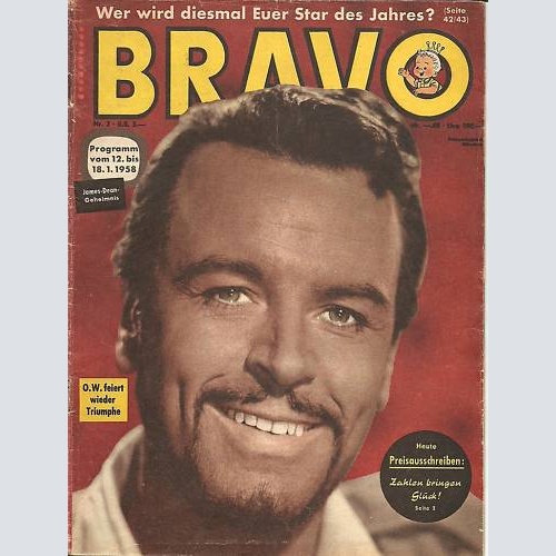 BRAVO 1958  / TOP RARITÄT / JAMES DEAN /
