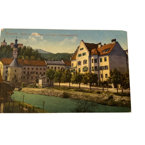 Bruneck  Partie an der Rienz Sparkassengebäude Tirol Südtirol Italien 400471