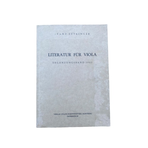 Franz Zeyringer LITERATUR FÜR VIOLA Schönwetter Hartberg