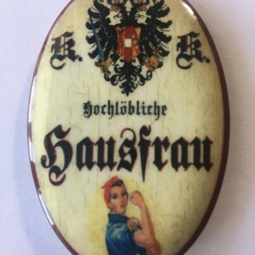 Nostalgie flaschenöffner magnet hochlöbliche hausfrau