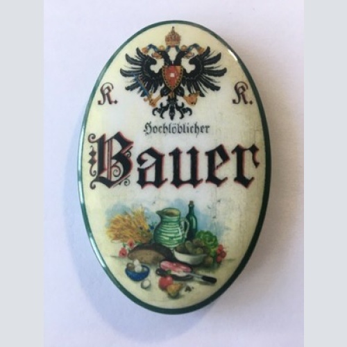Nostalgie flaschenöffner magnet hochlöblicher bauer ernte