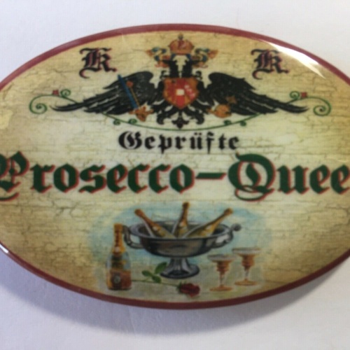 Nostalgie flaschenöffner magnet geprüfte prosecco-queen flaschenkühler gläser
