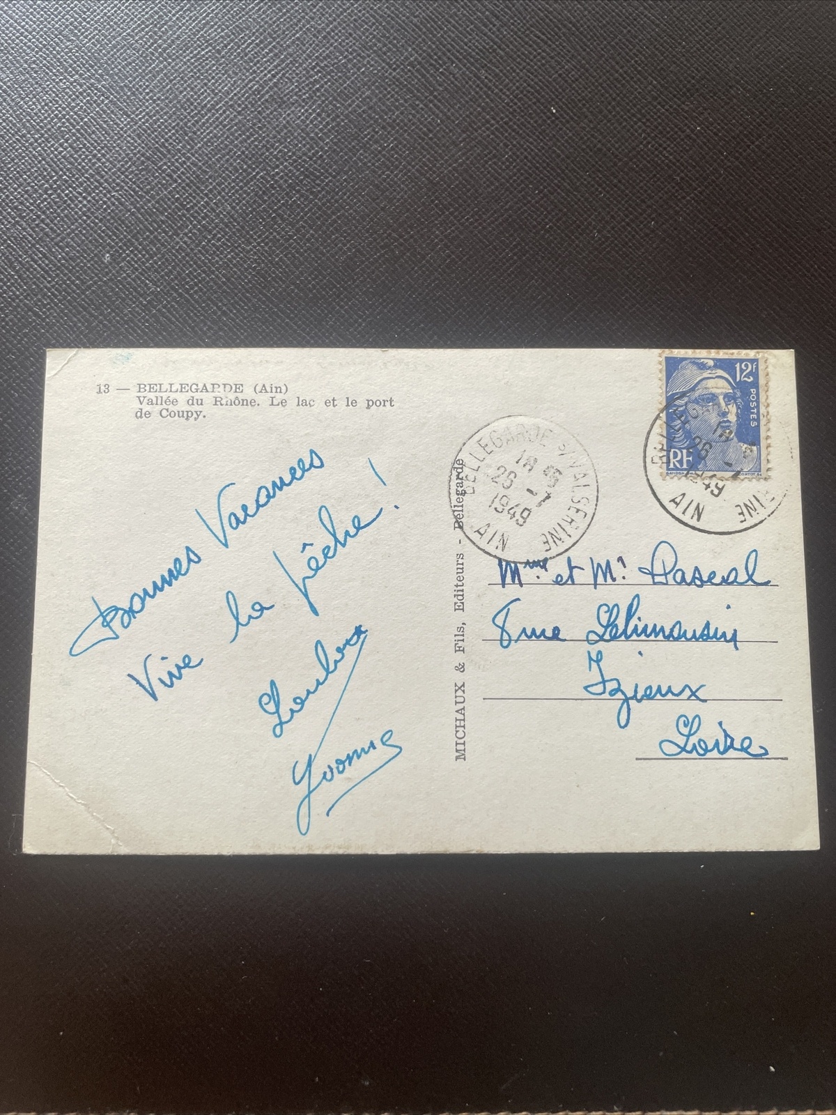 Bellegarde (Ain) Vallee du Rhone. Le lac et le port de Coupy. 400786 DN A