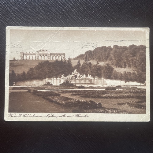 Wien Schönbrunn, Neptungrotte mit Gloriette 400791 DN A