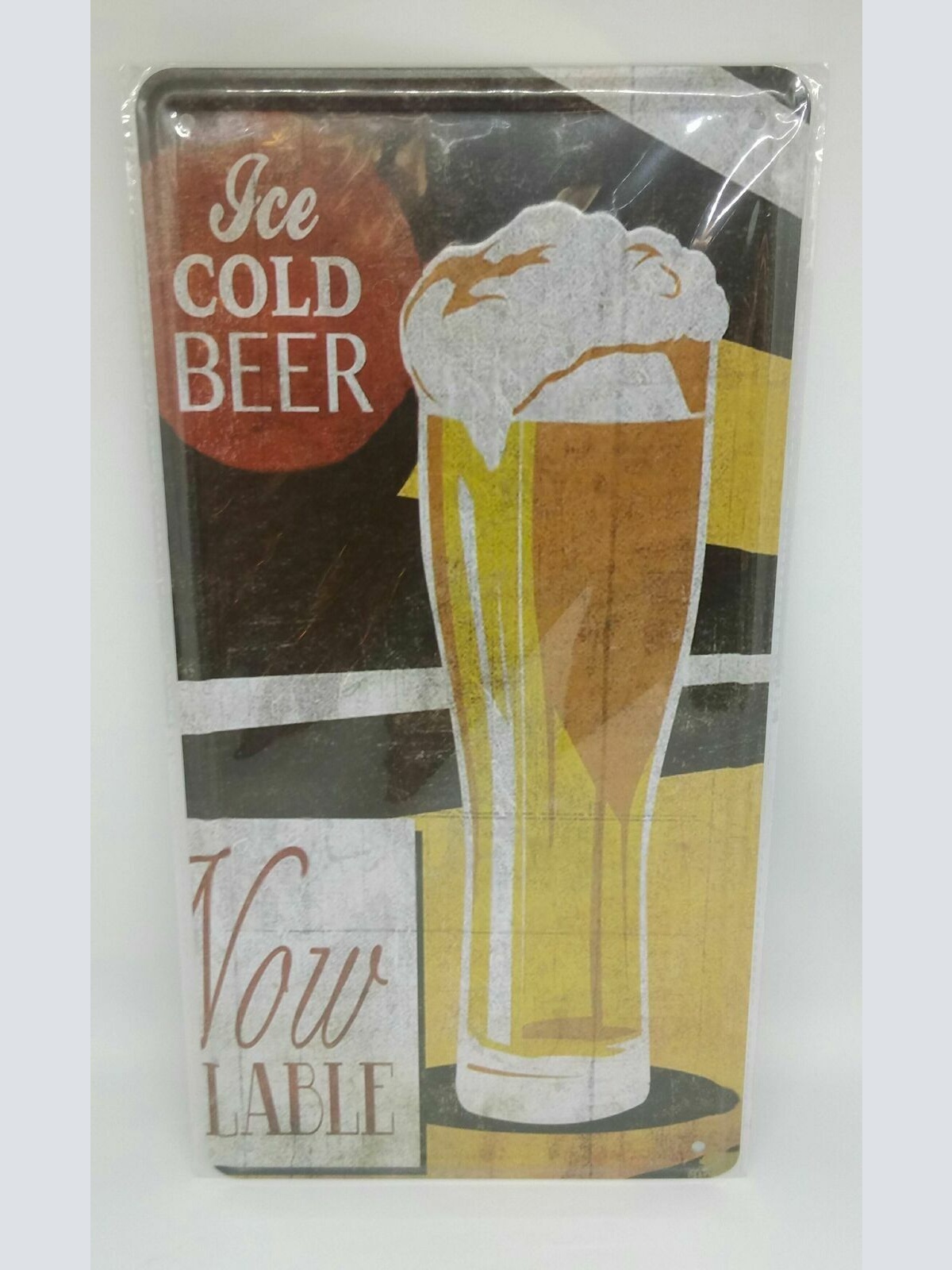 Nostalgie Blech Schild Beer Bier now available 30x16 50061