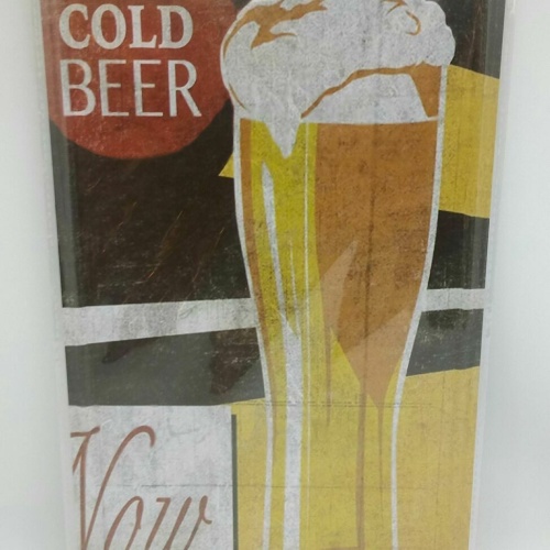 Nostalgie Blech Schild Beer Bier now available 30x16 50061