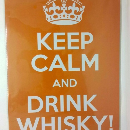 Nostalgie Retro Blechschild "keep calm and drink whisky" 30x20 50063