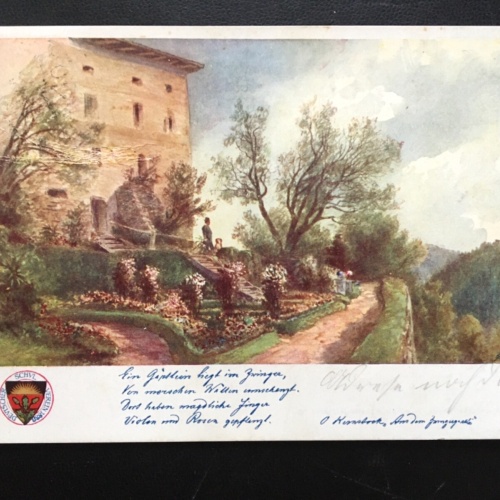 Deutscher Schulverein - Im Zwingergärtlein - Künstlerkarte 16027 TH