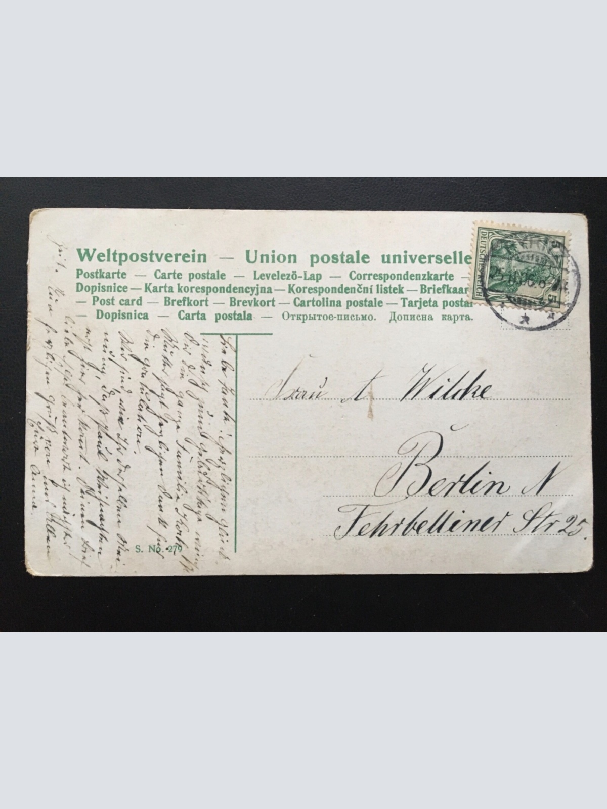 Waldlandschaft mit Reh - Bach - Waldlichtung - Künstlerkarte 909 TH F