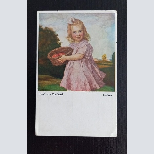 Prof.von Zumbach Liselotte Mädchen Mit Äpfel 400414 Ga