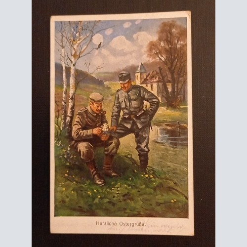 Herzliche Ostergrüße Zwei Soldaten 600720A Ga G
