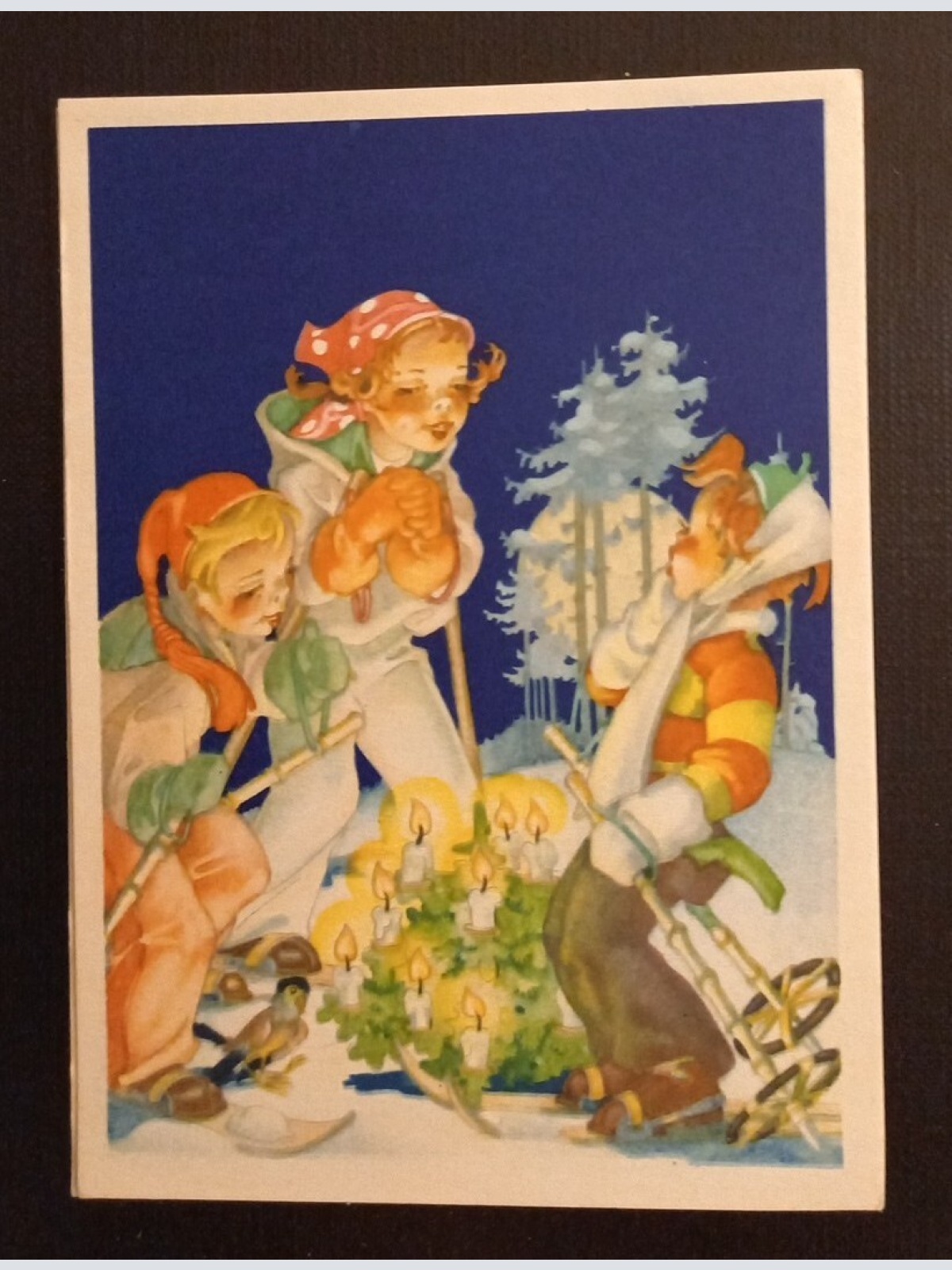 Frohe Weihnachten Kinder Ski Kerzen 165329 Ga G