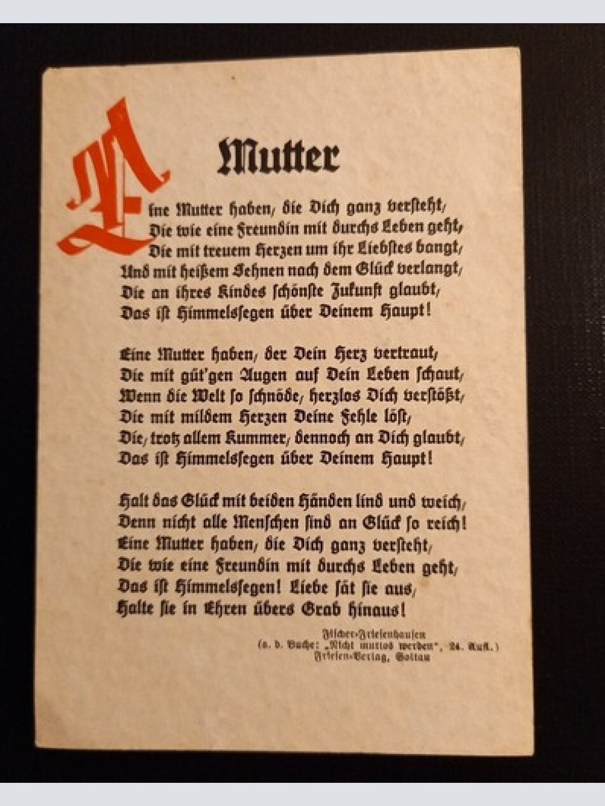Mutter Gedicht 165373 Ga G