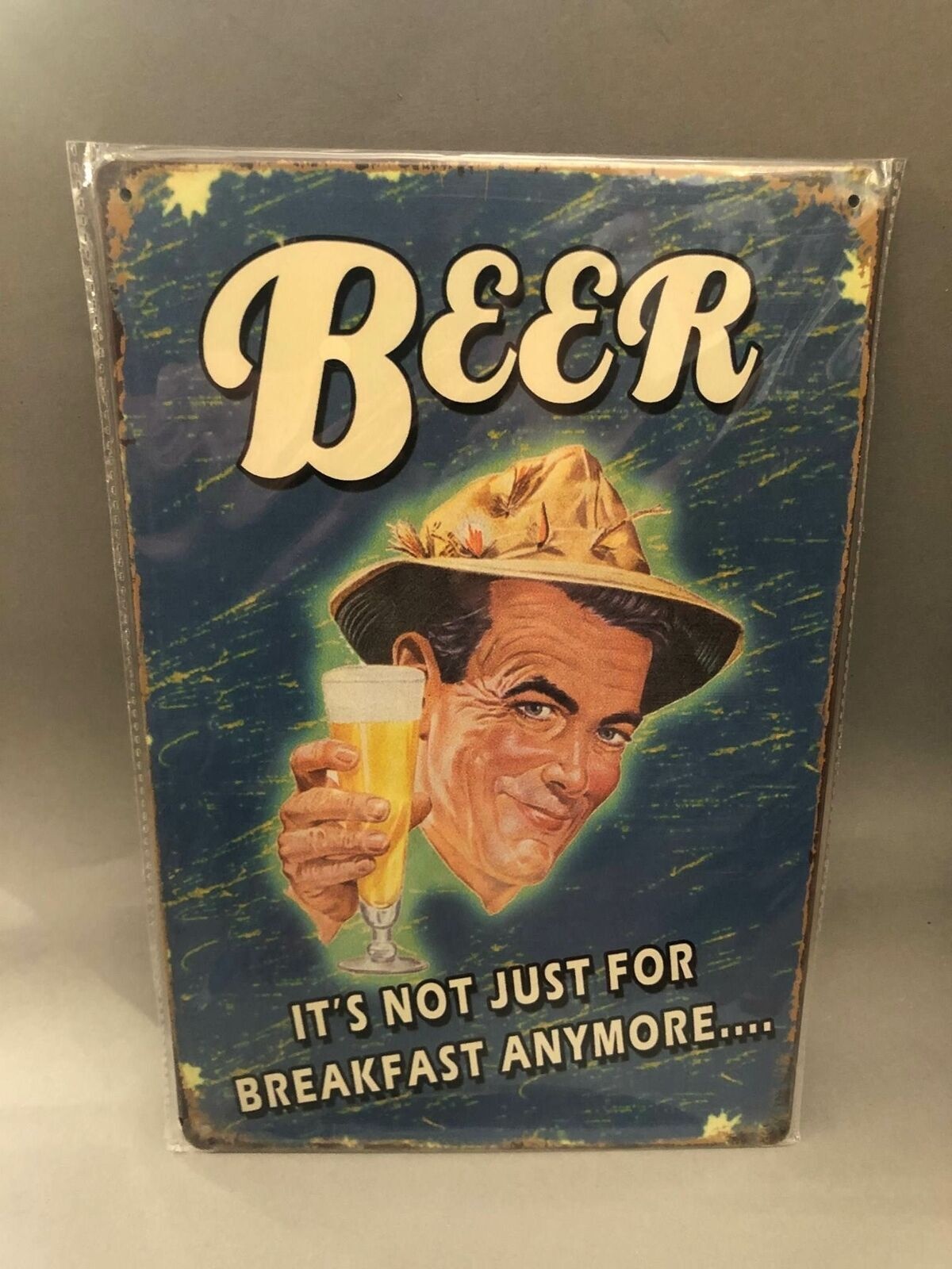 Blech Schild Beer Bier it's not just for breakfast anymore 20 x 30 42007