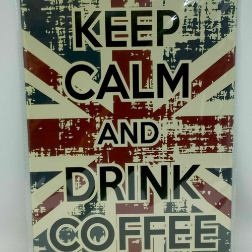 Nostalgie Retro Blechschild Kaffee "keep calm and drink coffee" 30x20 50072