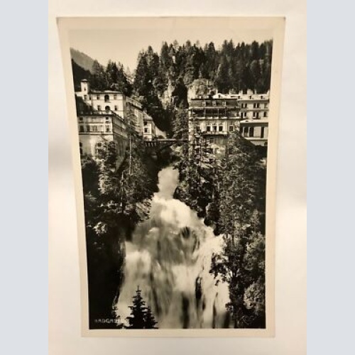 AK, Bad Gastein, Wasserfall, Hotel Straubinger 110302 BW!)