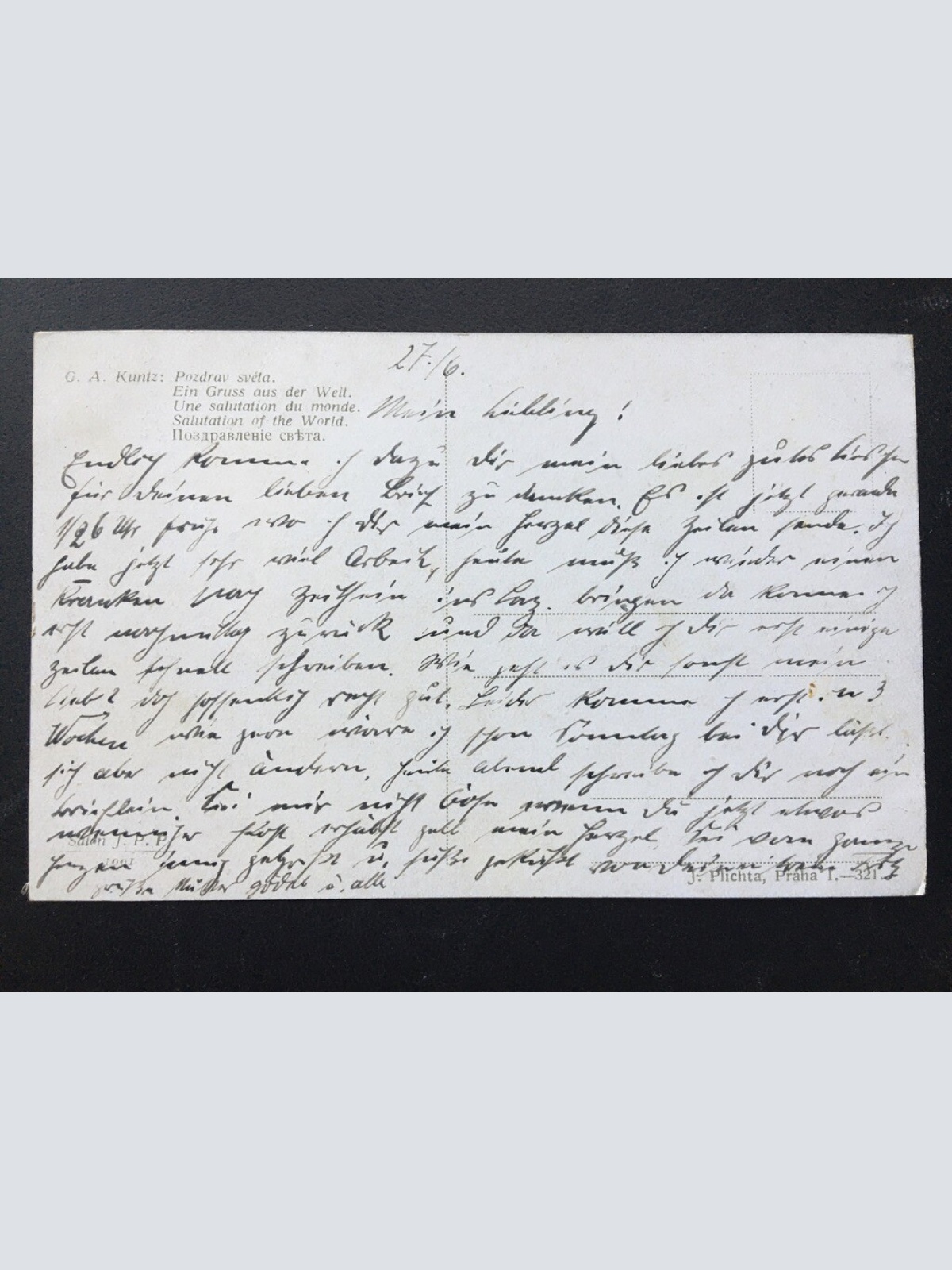 Ein Gruss aus der Welt (G.A.Kuntz) - Künstlerkarte 400340 TH