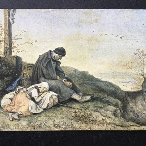 Rast unterm Kreuz (L.Richter) - Künstlerkarte 400349 TH