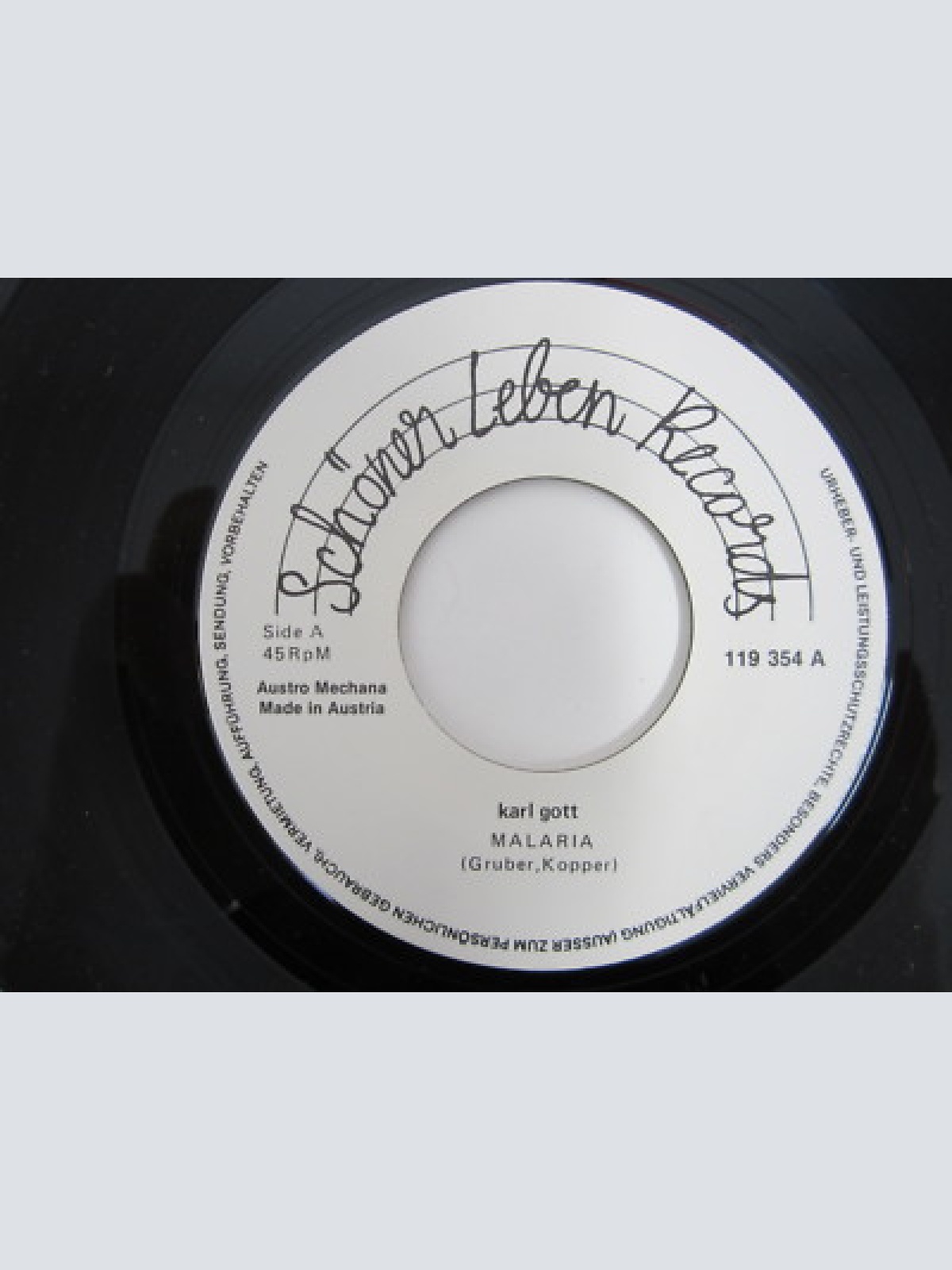 Single / Karl Gott / Viele Bunte Autos ?– Malaria / Punk und Wave AUSTRIA / RAR/