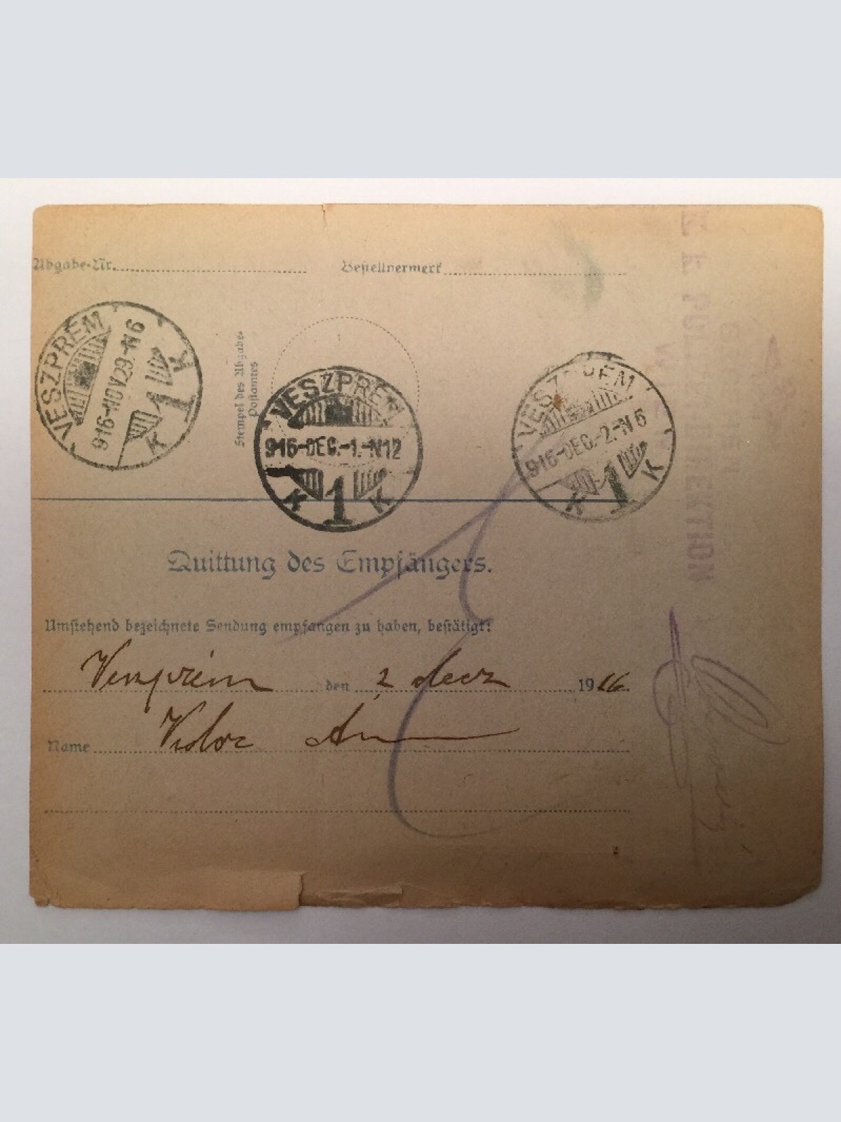 Brief Ganzsache 19 Heller Kais.kon.Stempel 14x13 cm 14544A