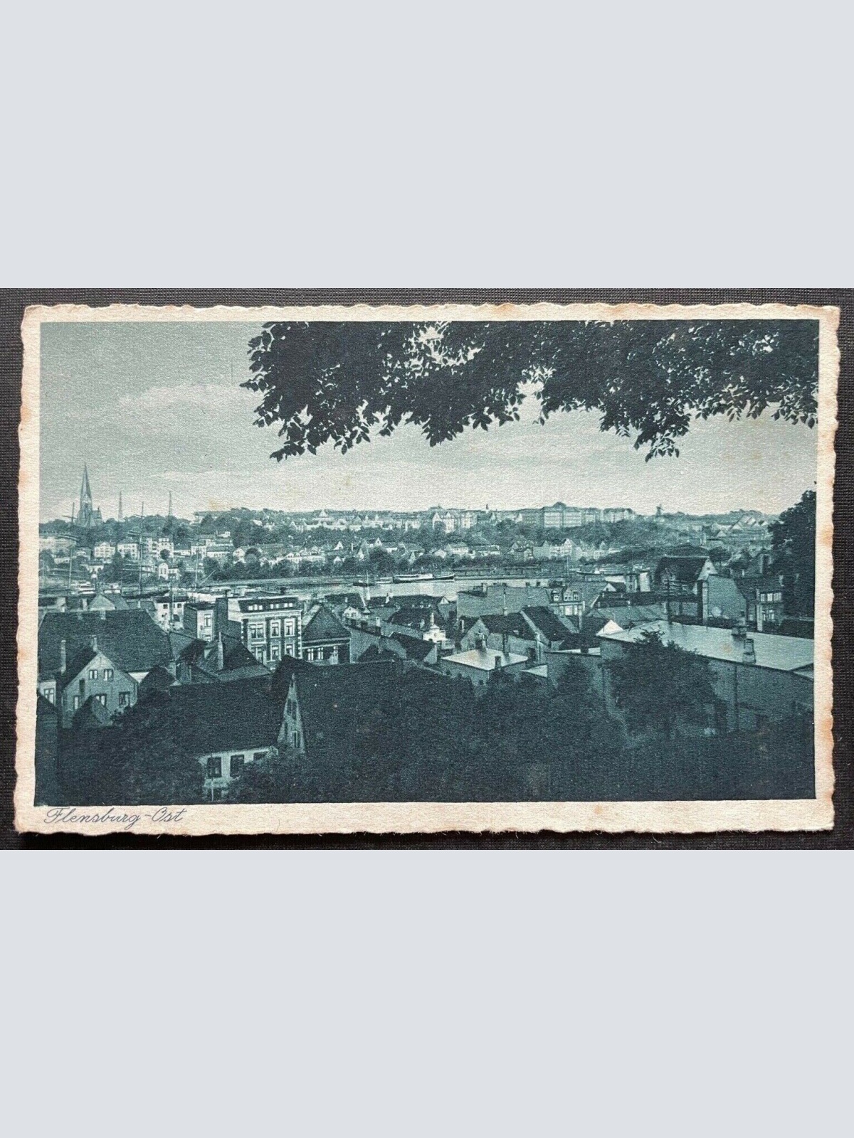 Flensburg Ost Stadt Fluss Schiff Kirche Schleswig-Holstein Deutschland 410156 C