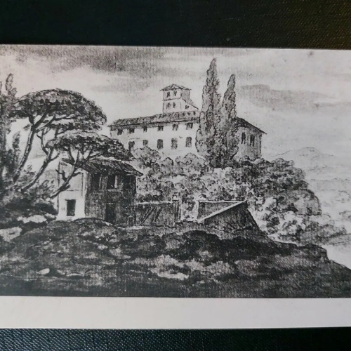 Göthe Zeichnung aus Italien Landgut Apolinare bei Rom 402536 WM B