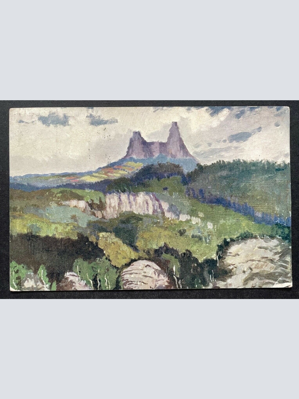 J. Macoun Trosky Malerei Landschaft Künstlerkarte Burgruine Tschechien 410126 C