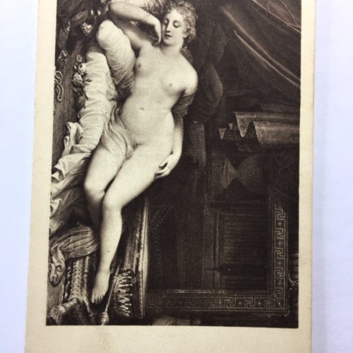 Schlafende Venus (J.B. Lampl) - Frau auf Bett - Künstlerkarte 30167 TH