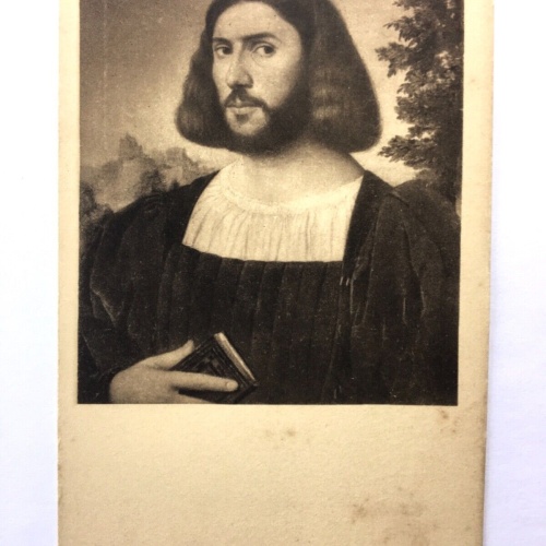 Bildnis (Pordenone) - Mann mit Buch - Künstlerkarte 30156 TH