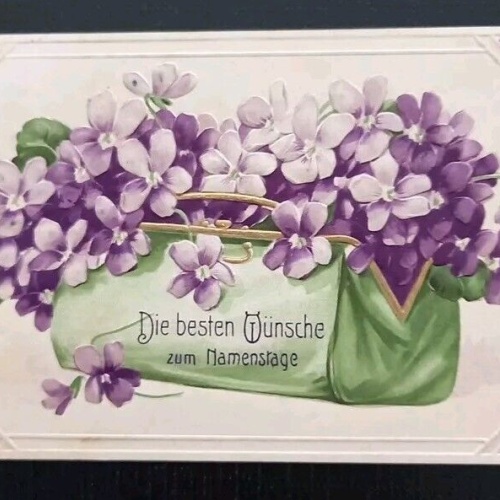 Prägekarte Veilchen Die Besten Wünsche Namenstag 650465 H Gr