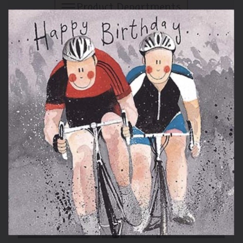 Alex Clark Fahrrad Cyclists zum Geburtstag  140x140 mm incl. Umschlag  0010
