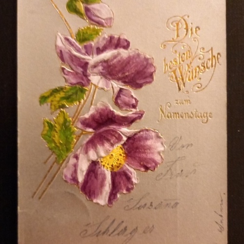 Die Besten Wünsche Zum Namenstag Prägekarte 600781A Ga G