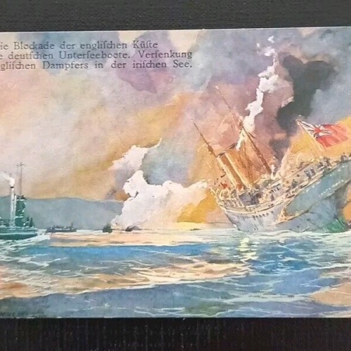 Österreichischer Flottenverein Blockade D.Englischen Küste Kriegsschiff 523 H Gr