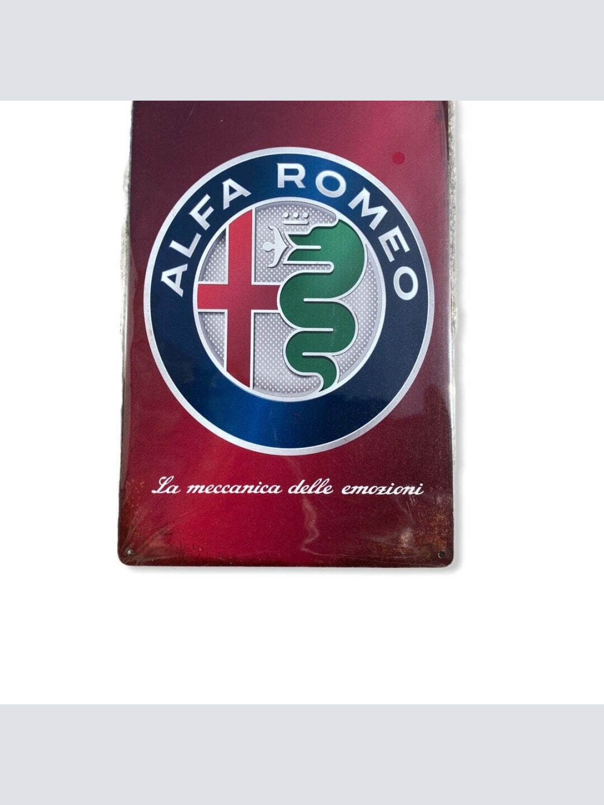 Nostalgie Vintage Schild  Auto Alfa Romeo rot 30x20 12087