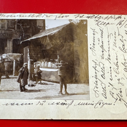 Heepen Bielefeld Nordrhein Westfalen Markt Pferd um 1902 A