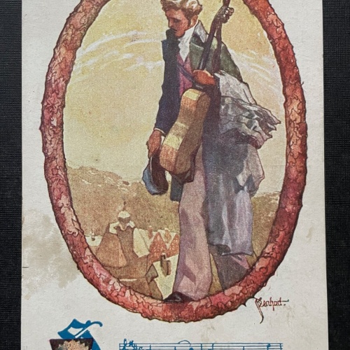 Es zog ein Bursch hinaus Lied Musiker Gitarre Deutscher Schulverein 402189 TH