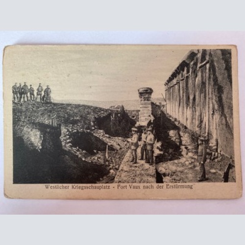 Ansichtskarte Westlicher Kriegsschauplatz - Fort Vaux nach der Erstürmung