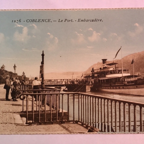 AK, Rheinland Pfalz, 1976, Coblence, Le Port, Embarcadere, Hafen (40077 BW)