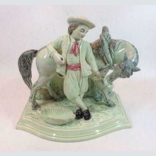 Eichwald Figur Knabe mit Pferd Horse  19 Jhdt. 12554