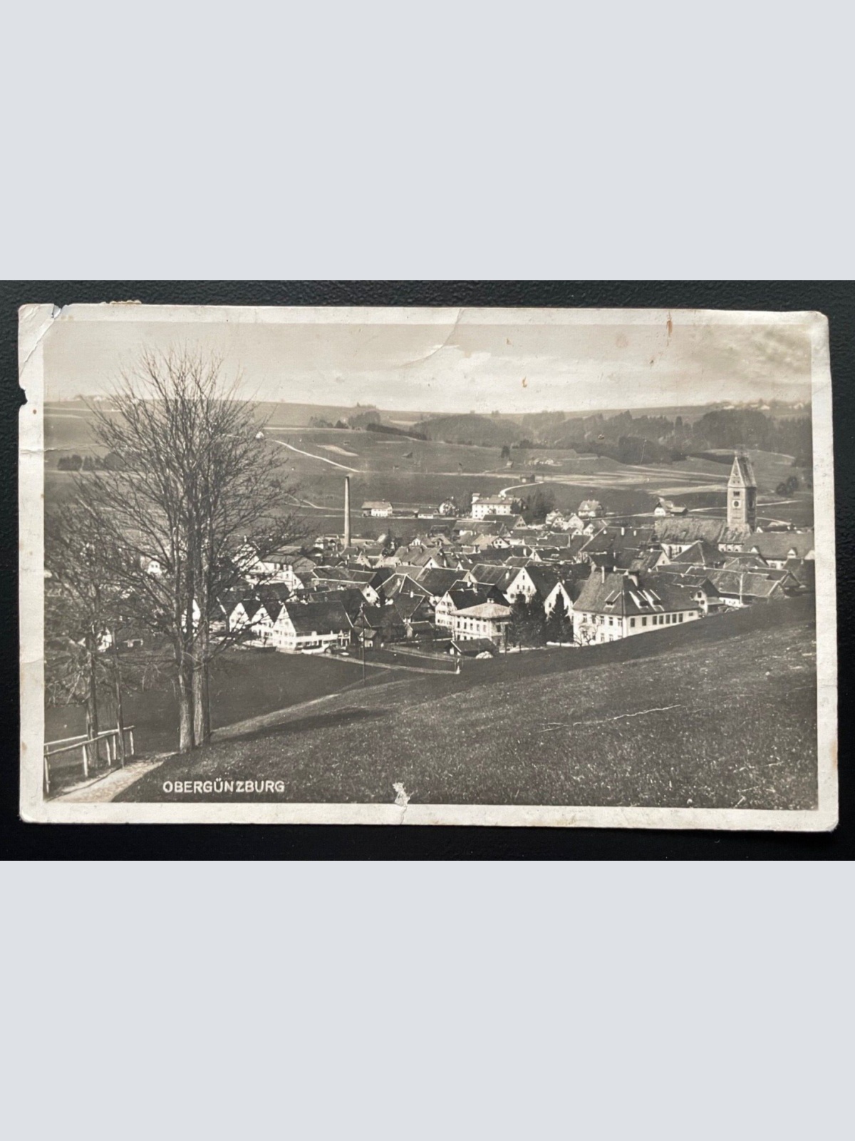 Obergünzburg Blick auf Ort Kirche Gebäude Bayern Deutschland 600184A TH D