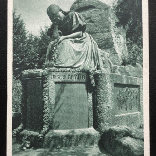 Helden Gedenken Statue Denkmal Frau Gefallene Soldaten Krieg Militär 600199A D