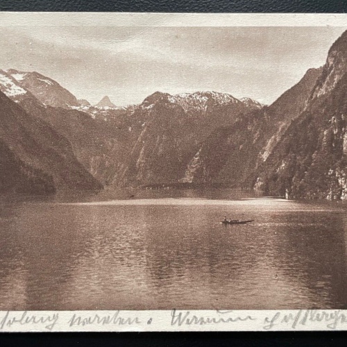 Königsee Gebirge Berg Boot Berchtesgadener Alpen Bayern Deutschland 600150A TH D