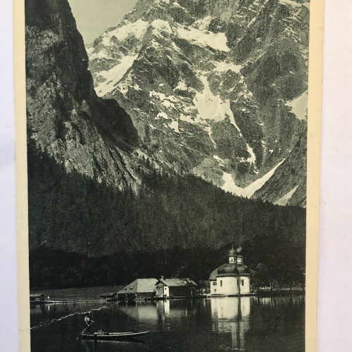 ak, Königssee, St. Bartholomä, Watzmann, Ostwand (40055 BW)
