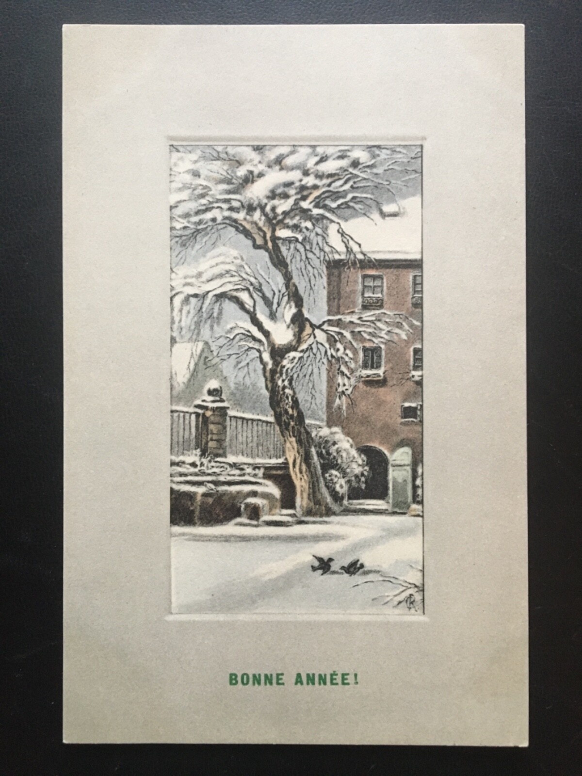 Bonne Annee! - Glückliches neues Jahr - Winterlandschaft - Baum Vögel 180129 TH