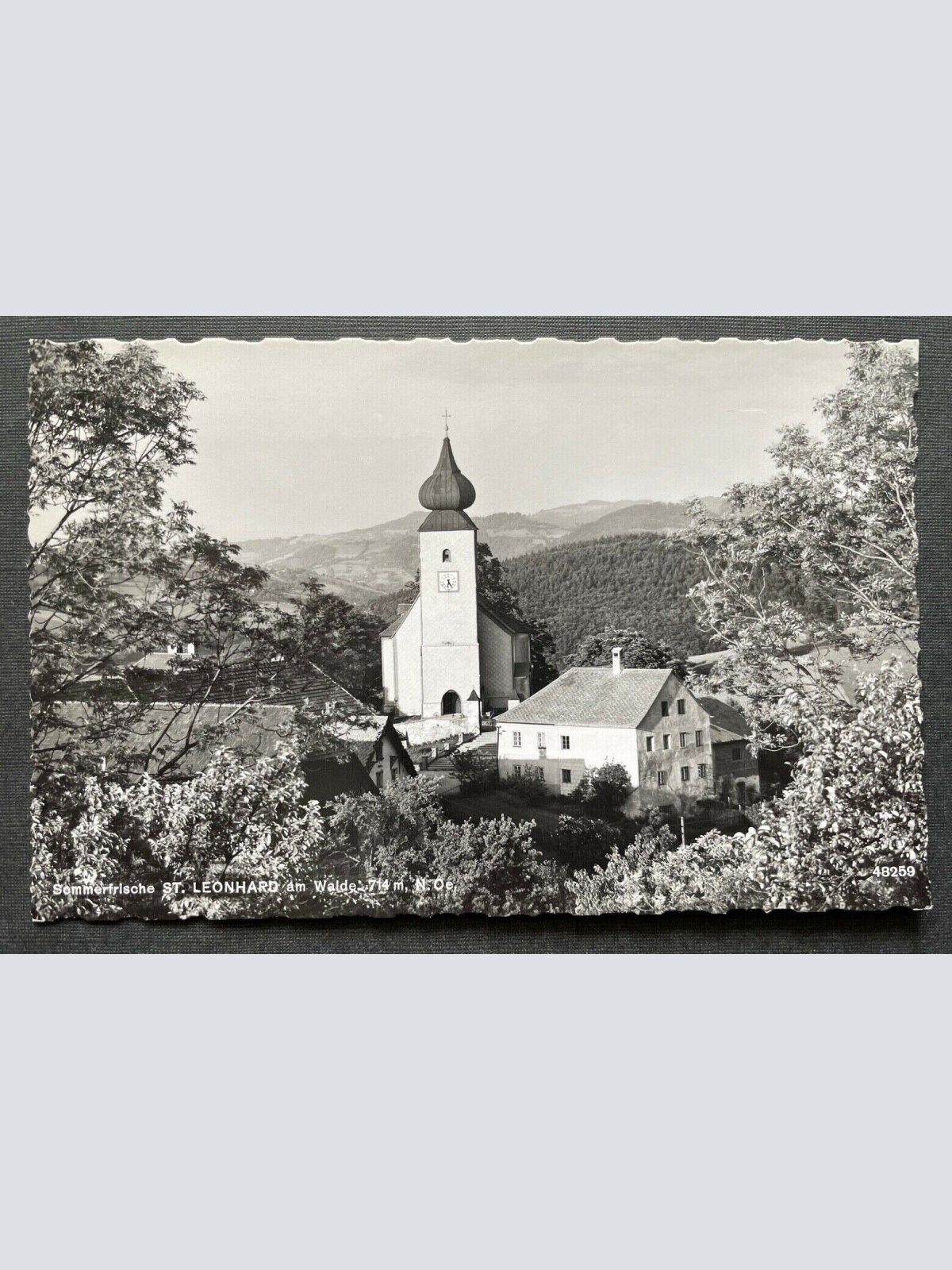 Sommerfrische St.Leonhard am Walde Kirche Berg Wald Niederösterreich 402679 TH C