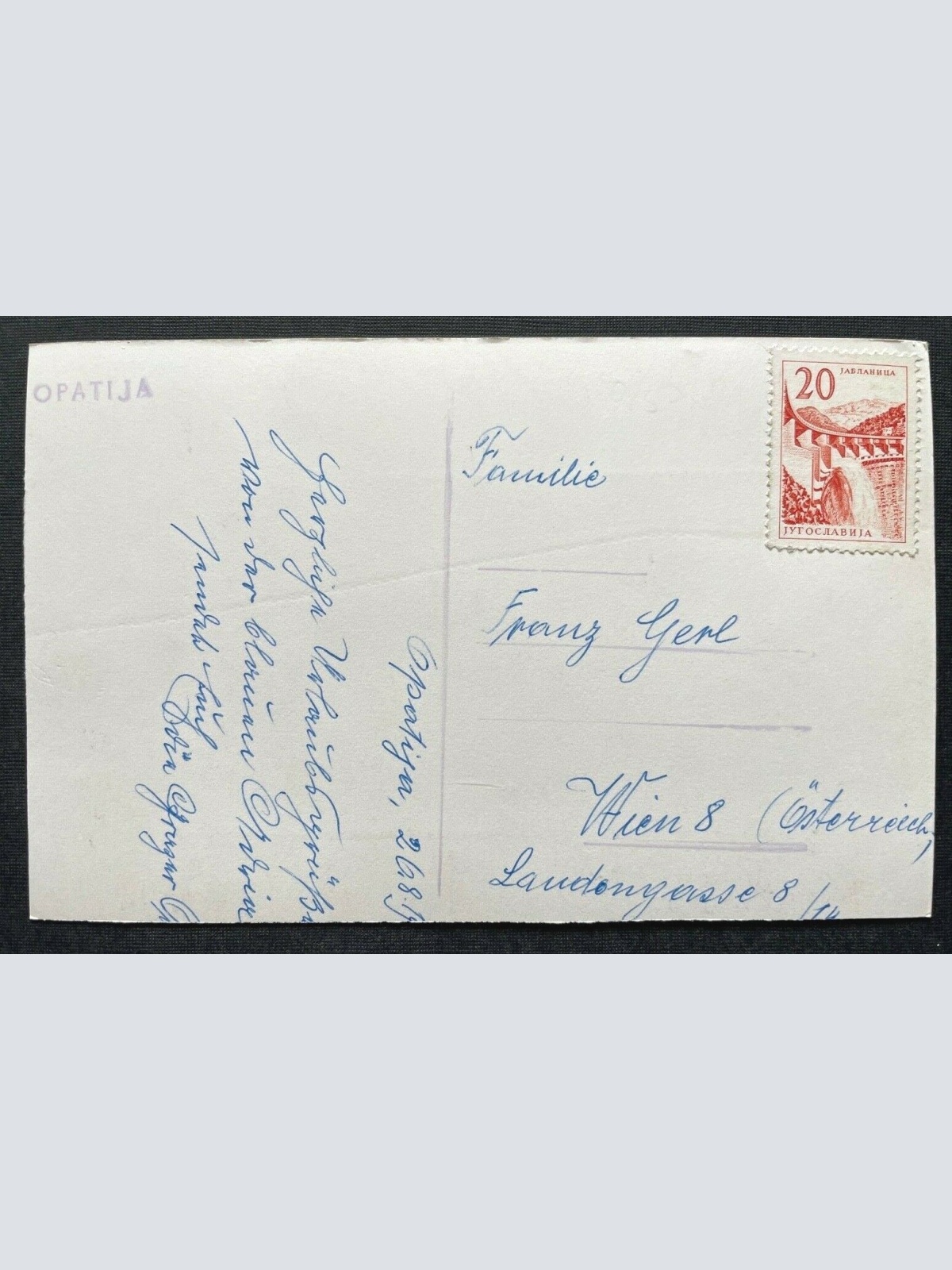 Opatija Seebad Bucht Ufer Istrien Baum Berg Kroatien Jugoslawien 402681 TH C