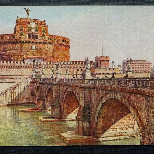 Roma Rom Ponte Sant’Angelo Engelsbrücke Stadt Statue Gebäude Italien 402619 TH C